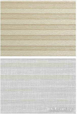 Плиссе Delfa Walnut СПШ-3405/3504 Basic Transparent (43x160, бежевый/белый)