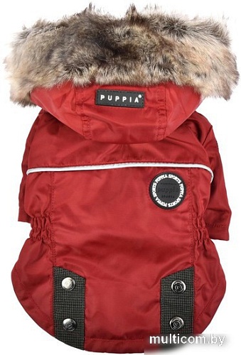 Куртка для животных Puppia Brock с капюшоном PAUD-JM1851-RD-S (красный)