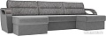 П-образный диван Лига диванов Форсайт 100834 (серый)