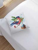 Чехол на подушку JoyArty Снегирь у кормушки sl_38409