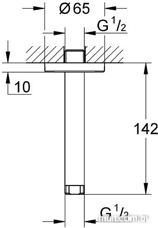 Держатель верхнего душа Grohe Rainshower 28724000