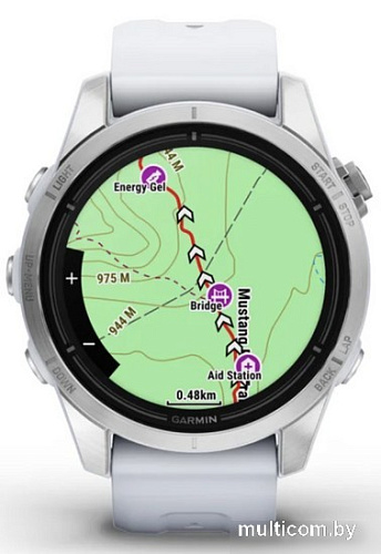 Умные часы Garmin Epix Pro Gen 2 Standard 42 мм (серебро/белый камень)