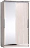 Шкаф-купе Глазов Strike 1200 ЛДСП с зеркалом (бодега светлый)