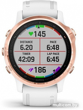 Умные часы Garmin Fenix 6s Pro (розовое золото/белый)