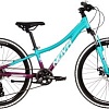 Велосипед Novatrack Katrina 7.D 24 2025 24AHD.KATRINA.10VGN5 (зелёный/фиолетовый)