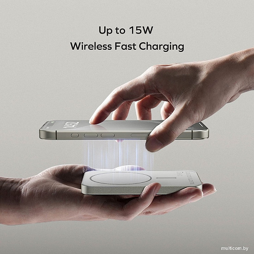 Внешний аккумулятор Momax Q.Mag X Magnetic IP116A 5000mAh (титановый)