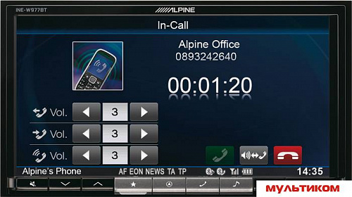 DVD-проигрыватель Alpine INE-W977BT