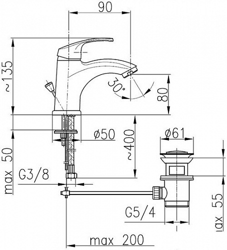 Смеситель Armatura Krzem 4212-814-00