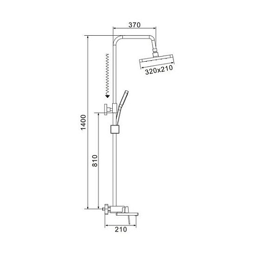Душевая система Shevanik S6826H