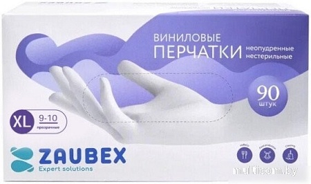 Виниловые перчатки Zaubex 9196680 (XL, 90 шт)