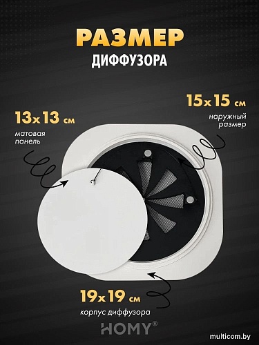 Вентиляционная решетка HOMY AIR круглый A100WRT d150 (белая)