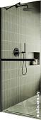 Душевая стенка MaybahGlass 195x89 MGD-732-6у (прозрачное стекло/черный)