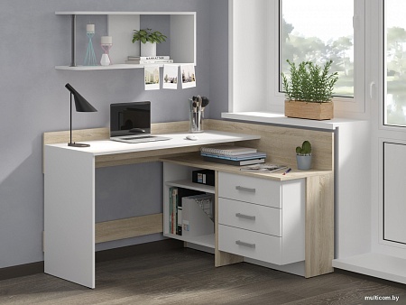 Стол Премиум Персона-2 (дуб сонома/белый)