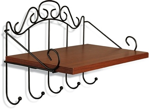 Набор крючков для одежды Sheffilton Грация 669 896232 (черный/орех)