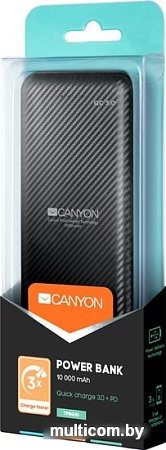 Портативное зарядное устройство Canyon CNE-TPBQ10B