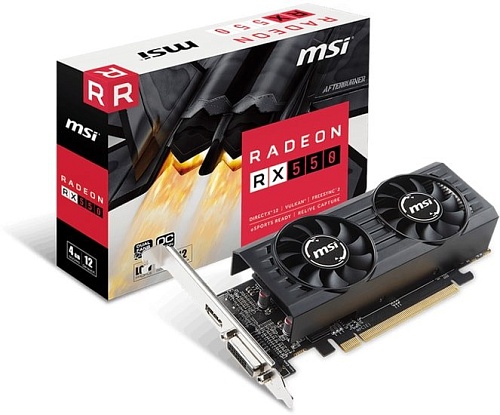 Видеокарта MSI Radeon RX 550 LP OC 4GB GDDR5