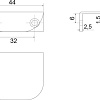 Ручка мебельная Boyard Point RT011BL.1/32
