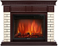 Портал Firelight Bricks 30 (камень бежевый/шпон темный дуб)