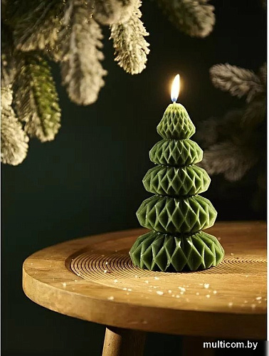 Фигурная свеча Tkano New Year Essential Origami TK24-NY_CND0014 (зеленый)