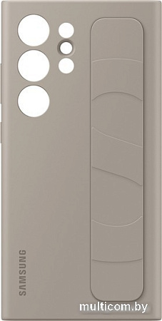 Чехол для телефона Samsung Standing Grip Case S24 Ultra (серо-коричневый)