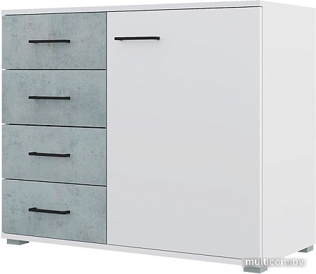 Комод Горизонт Nova 90x41x74.2 (белый/бетон)