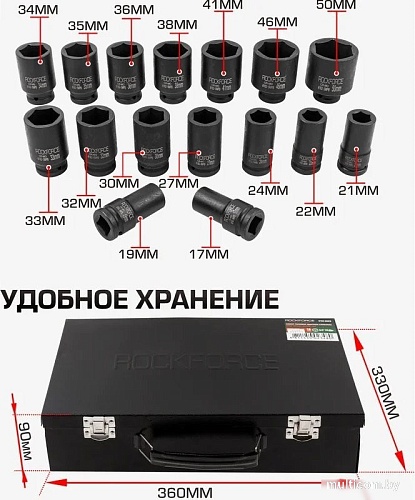 Набор головок слесарных RockForce RF-6162-5MPB