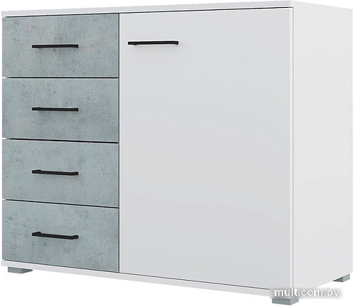 Комод Горизонт Nova 90x41x74.2 (белый/бетон)
