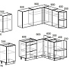 Готовая кухня Интермебель Микс Топ-12 2x1.5м правая (дуб каньон-вудлайн кремовый-венато)