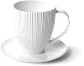 Чашка с блюдцем Fissman Elegance White 9334