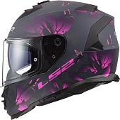 Мотошлем LS2 Ff800 Storm Il Burst (XS, черный матовый/розовый)