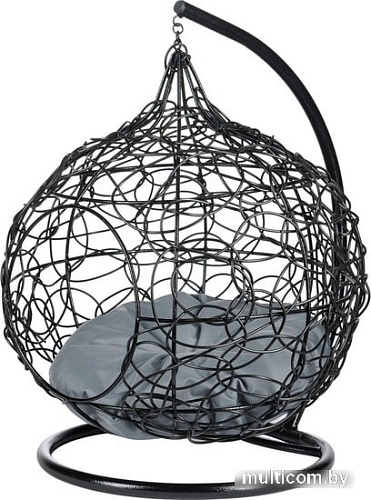 Подвесное кресло BiGarden кокон из искусственного ротанга (черный)