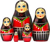 Развивающая игра Брестская Матрешка Женщина в датском народном костюме (набор 5 шт)