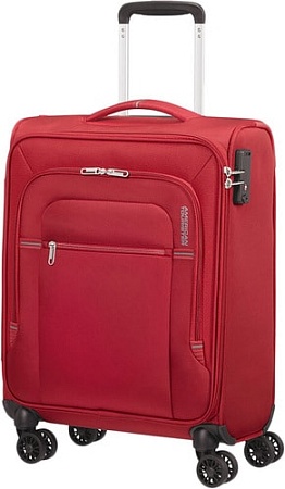 Чемодан-спиннер American Tourister Crosstrack Red/Grey 55 см (4 колеса)