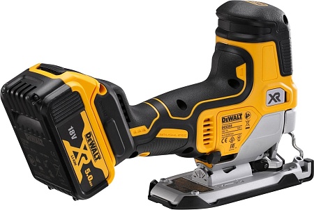 Электролобзик DeWalt DCS335P2 (с 2-мя АКБ, кейс)