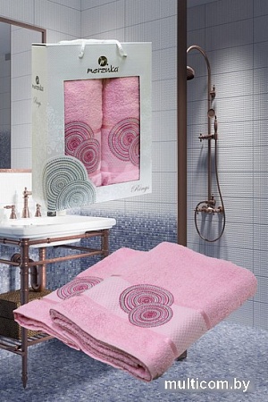 Набор полотенец Merzuka 50x90/70х140 11040 (2 шт, розовый)