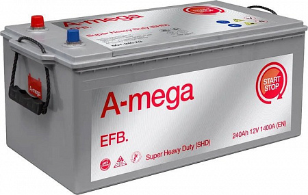 Автомобильный аккумулятор A-mega EFB SHD 240 (3) (240 А·ч)