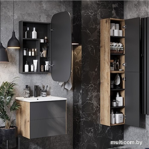 Мебель для ванных комнат Акватон Шкаф с зеркалом Сохо 60 R 1A258302AJA0R