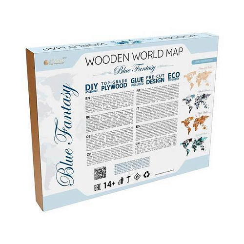 Сборная модель EWA «Карта Мира Medium» Блю Фэнтези