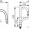 Излив Ferro Elastico W100W-B (серебристый)