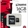 Карта памяти Kingston microSDHC (Class 10) U1 16GB + адаптер [SDCIT/16GB]