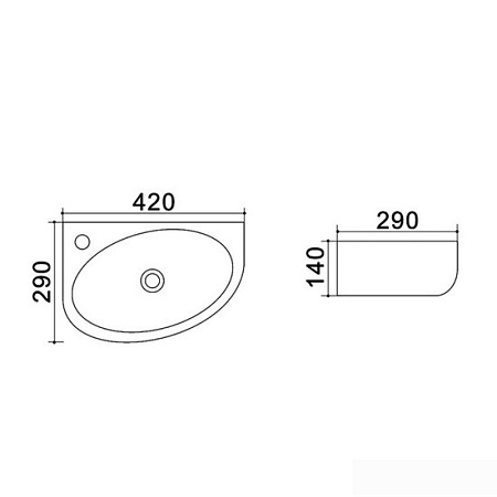 Умывальник Azario AZ-4519A