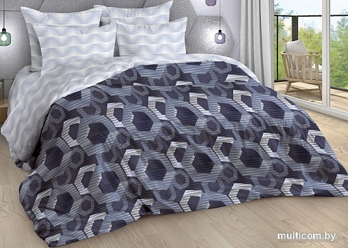 Постельное белье Миланика Призма Семейный (поплин)