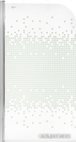 Стеклянная шторка для ванны Saniteco SN-21-Mosaic 140x80