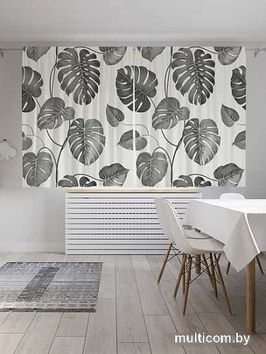 Комплект штор JoyArty Ребристые листья 1.45x1.8 м pox_13581_145x180 (2 шт)
