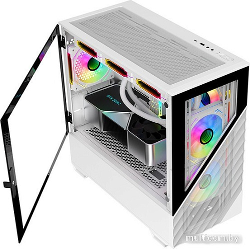 Корпус 1stPlayer DK D7 D7-WH-3F1-W