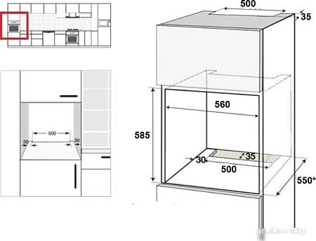 Электрический духовой шкаф Schtoff CME 7406 BK