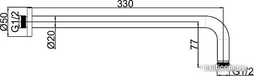 Держатель верхнего душа Maxonor Pure Life PL72-9