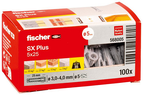 Fischer SX Plus 5X25 568005 (100 шт)