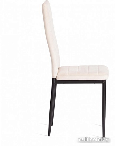 Стул TetChair Easy Chair металл/вельвет (светло-бежевый/черный)