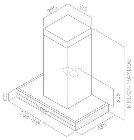 Каминная вытяжка Elica METEORITE IX/A/120